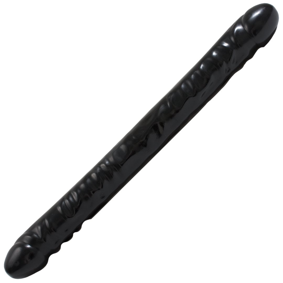 Geaderde Double Header – Dildo met Dubbele Einden – 18 / 45 cm