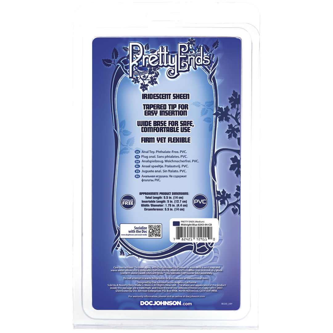 Iridescent Butt Plug – Medium – Midnight Blue