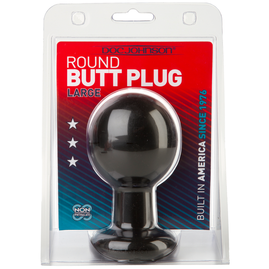 The Classic – Round Butt Plug – Large – Black