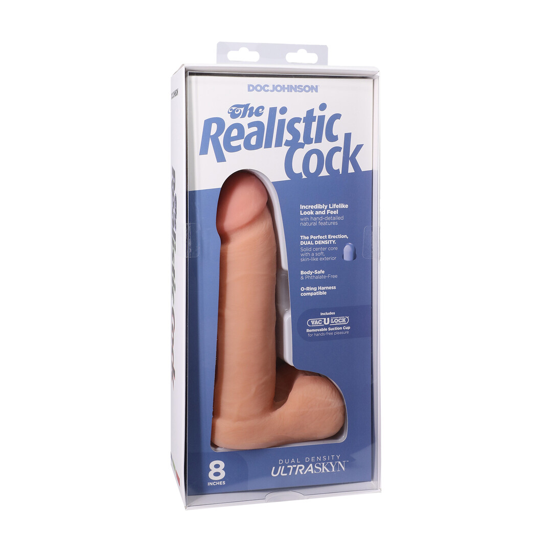 Realistische Cock met Ballen – Verwijderbare Vac-U-Lock Zuignap – ULTRASKYN – 8 / 21 cm – Vanille