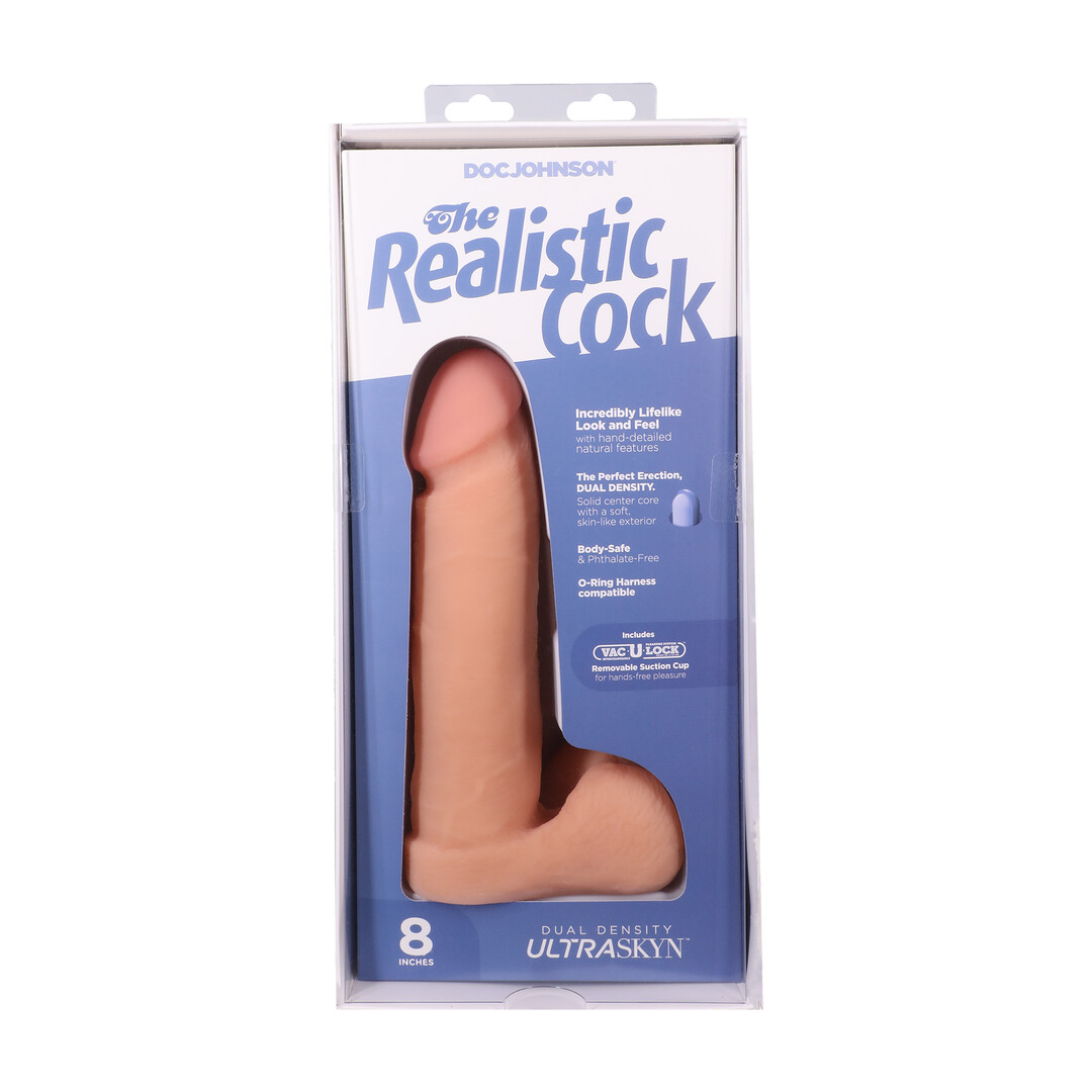 Realistische Cock met Ballen – Verwijderbare Vac-U-Lock Zuignap – ULTRASKYN – 8 / 21 cm – Vanille