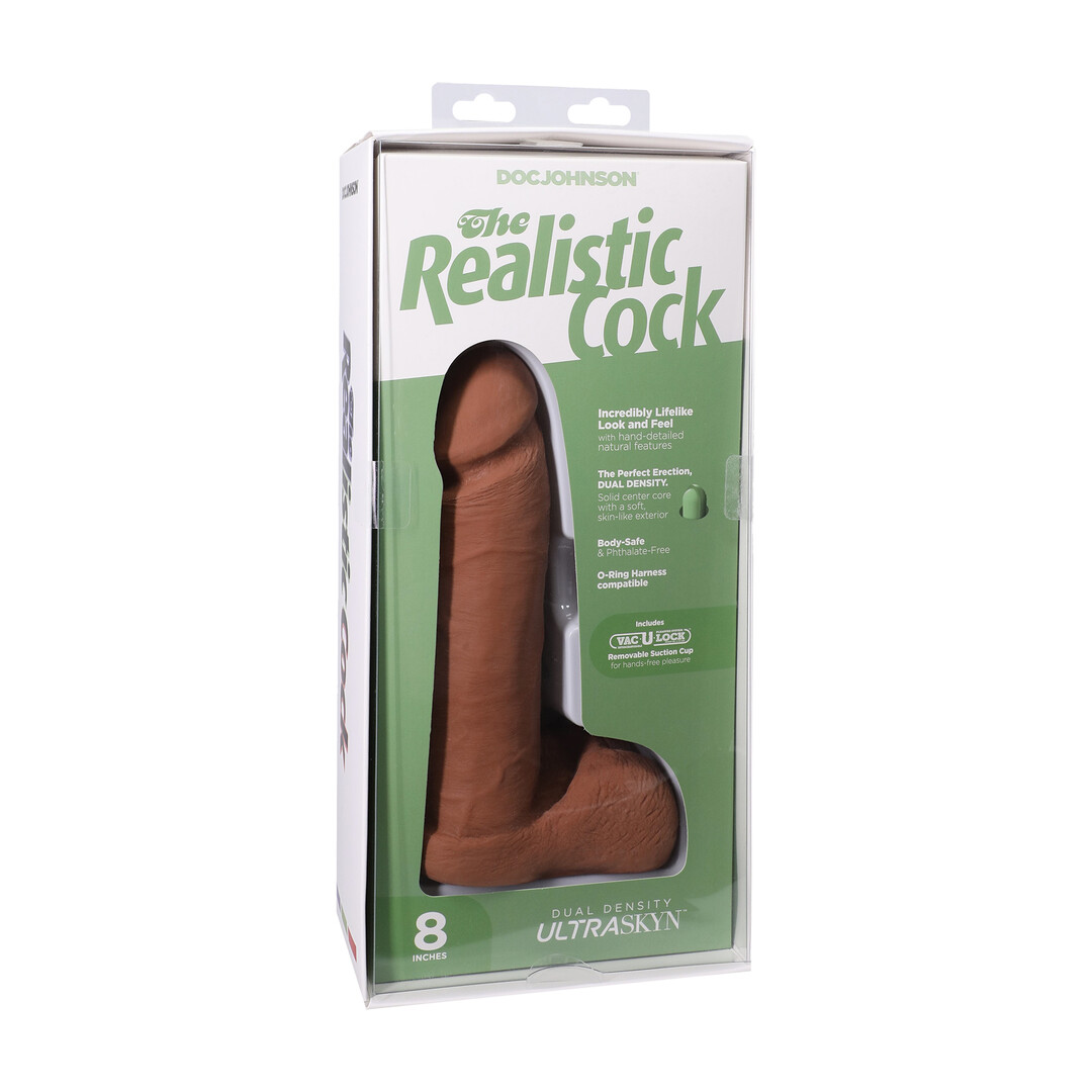 Realistische Cock met Ballen – Verwijderbare Vac-U-Lock Zuignap – ULTRASKYN – 8 / 21 cm – Karamel