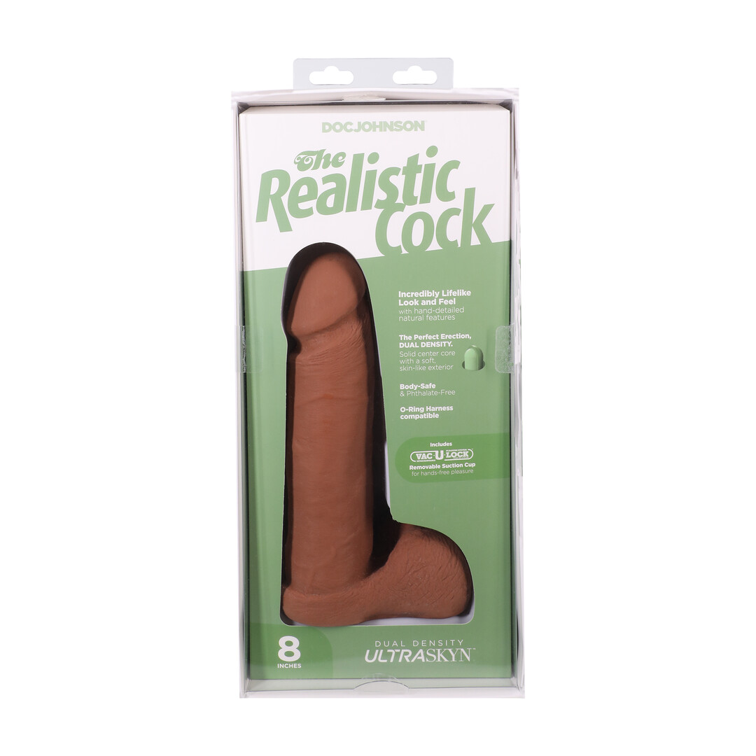 Realistische Cock met Ballen – Verwijderbare Vac-U-Lock Zuignap – ULTRASKYN – 8 / 21 cm – Karamel