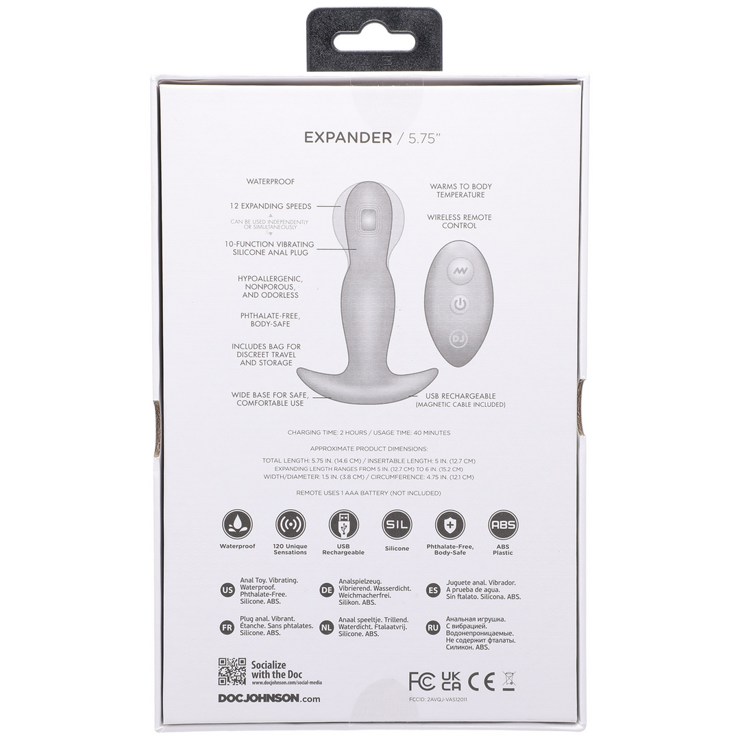 Expander – Siliconen Anale Plug met Afstandsbediening