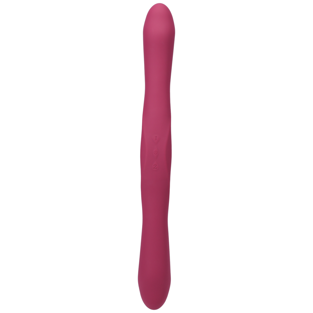 Duet – Dubbel Eind Vibrator met Draadloze Afstandsbediening – Berry