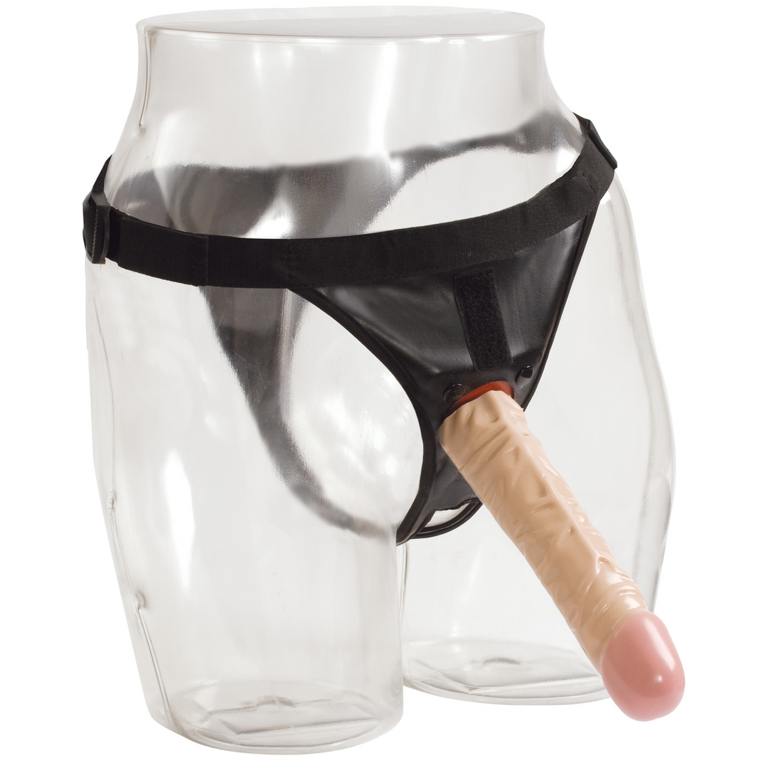 Klassieke dildo met Ultra harnas – 20 cm – Vanille