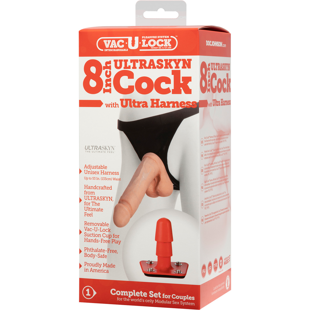 ULTRASKYN Harnas en Dildo – 8 / 20 cm