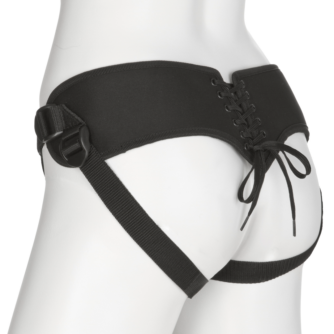 Platina Corset Harness met Plug