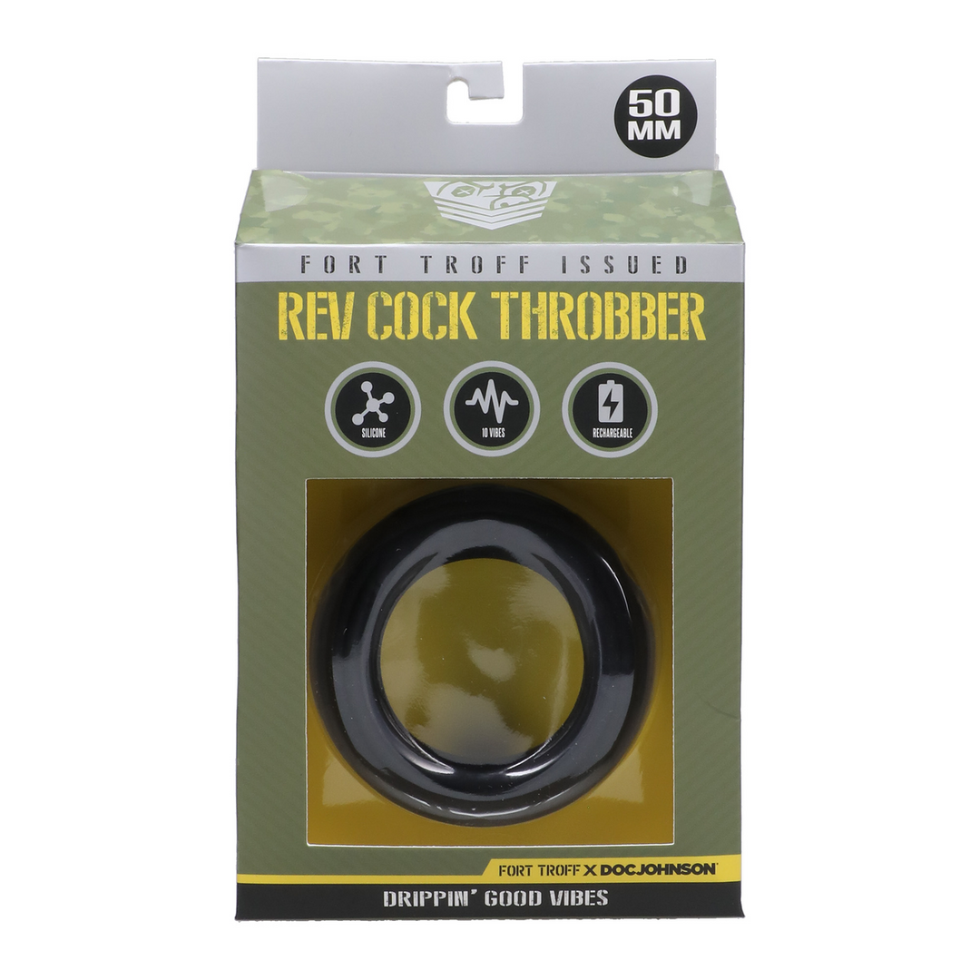 Rev Cock Throbber – Vibrerende Cockring – Groot – Zwart