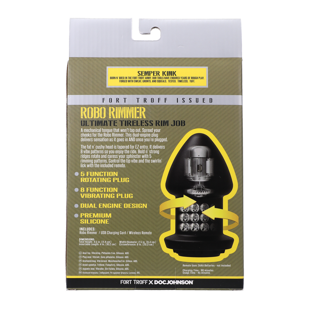 Robo Rimmer X – Vibrerende Plug – Zwart
