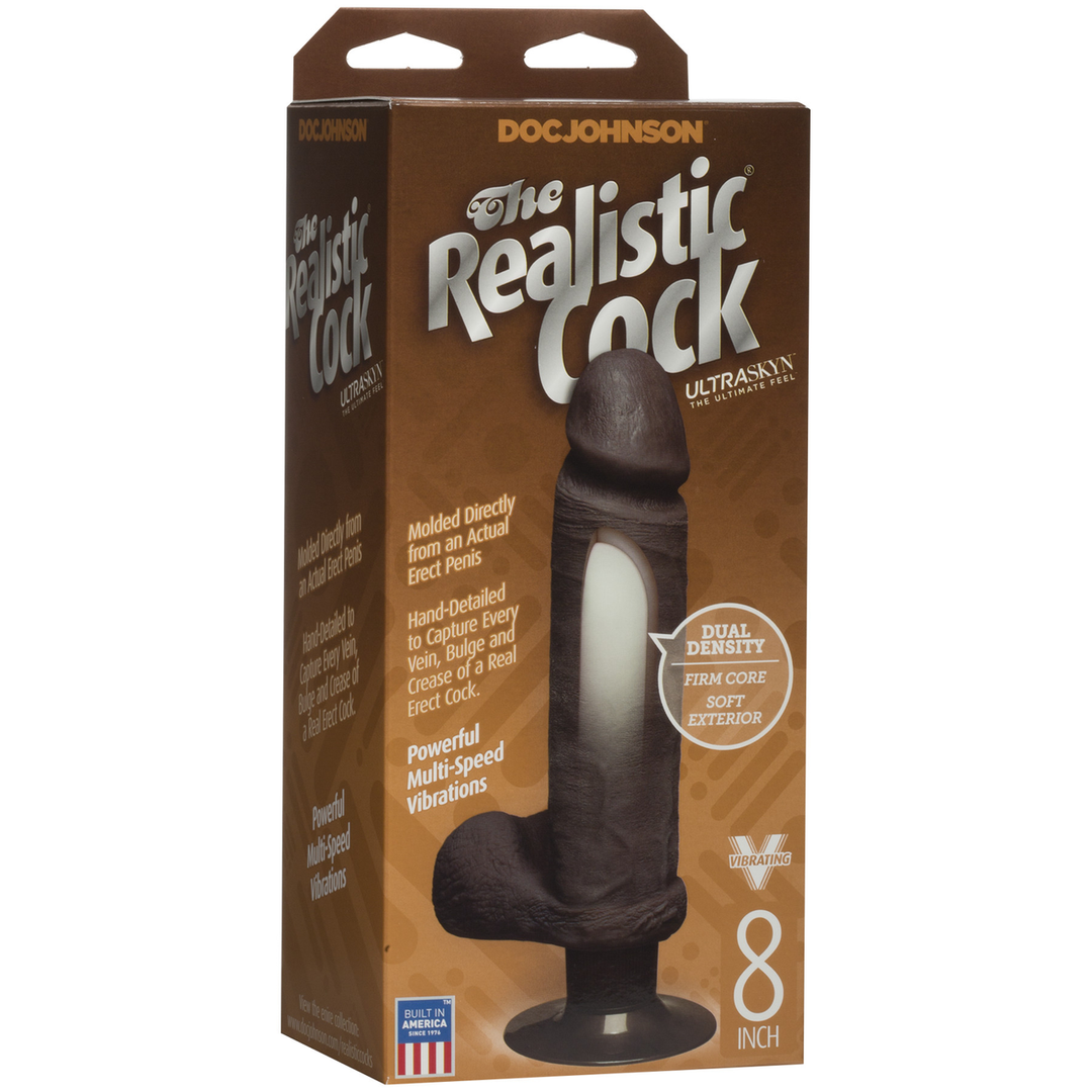 Vibrerende ULTRASKYN Dildo – 8 / 20 cm