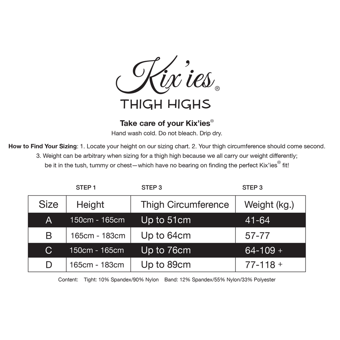 Beth Ann – Thigh High – A – Zwart