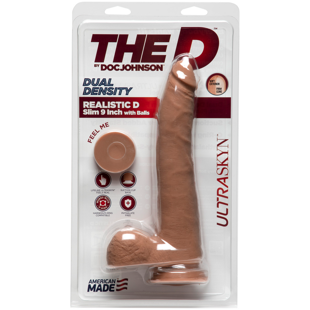 D Slim – Realistisch ULTRASKYN Dildo met Ballen – 2 Stukken