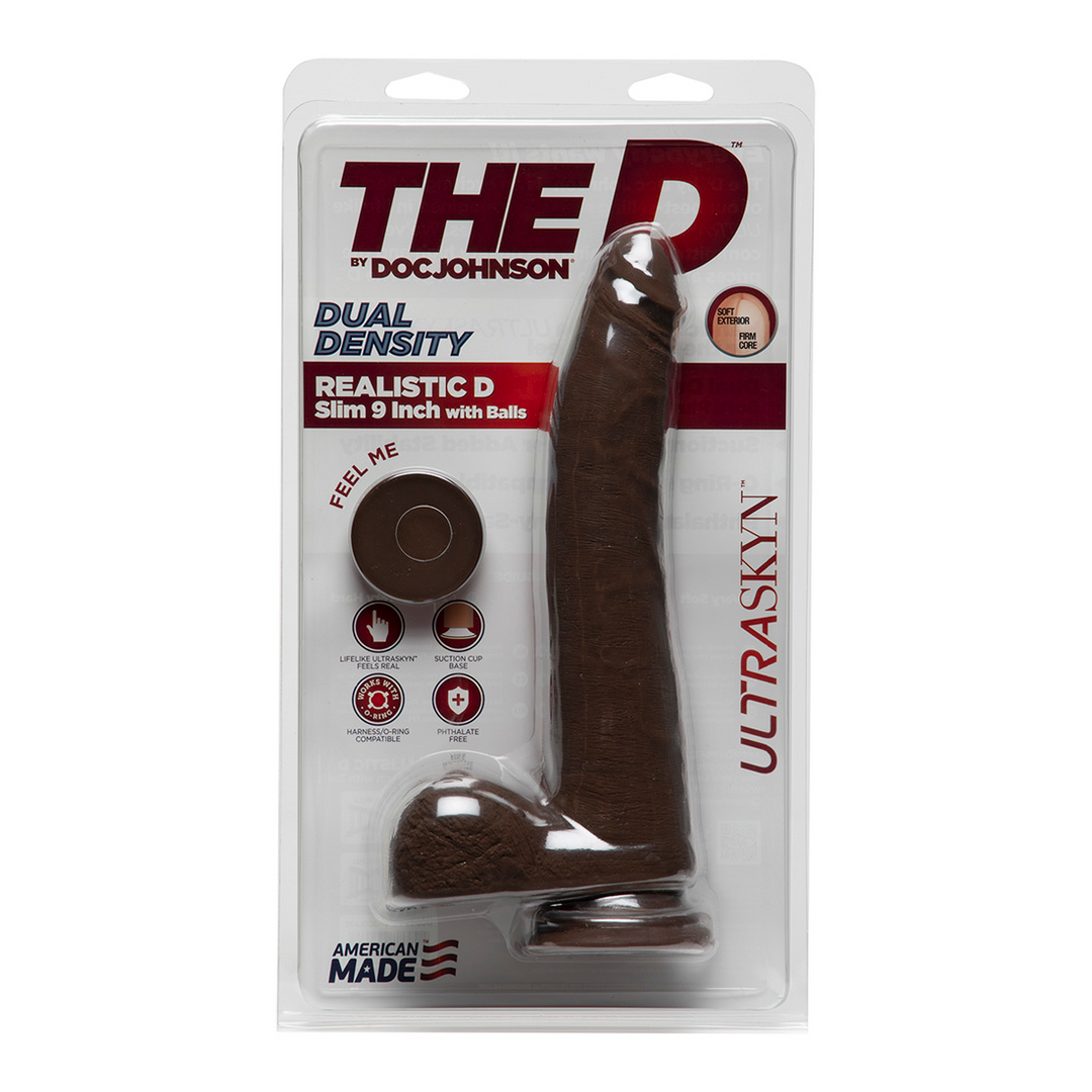 D Slim – Realistische ULTRASKYN Dildo met Ballen – 2 Stukken