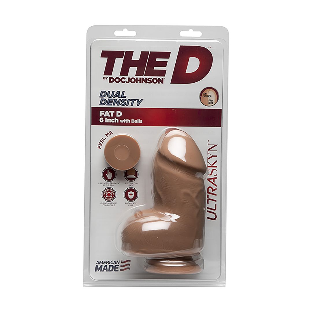 Fat D – Realistische ULTRASKYN Dildo met Ballen – 6 / 15 cm