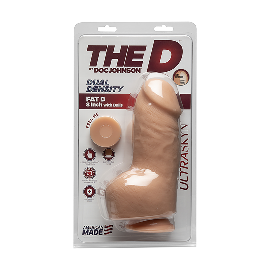 Fat D – Realistic ULTRASKYN Dildo met Ballen – 8 / 20 cm