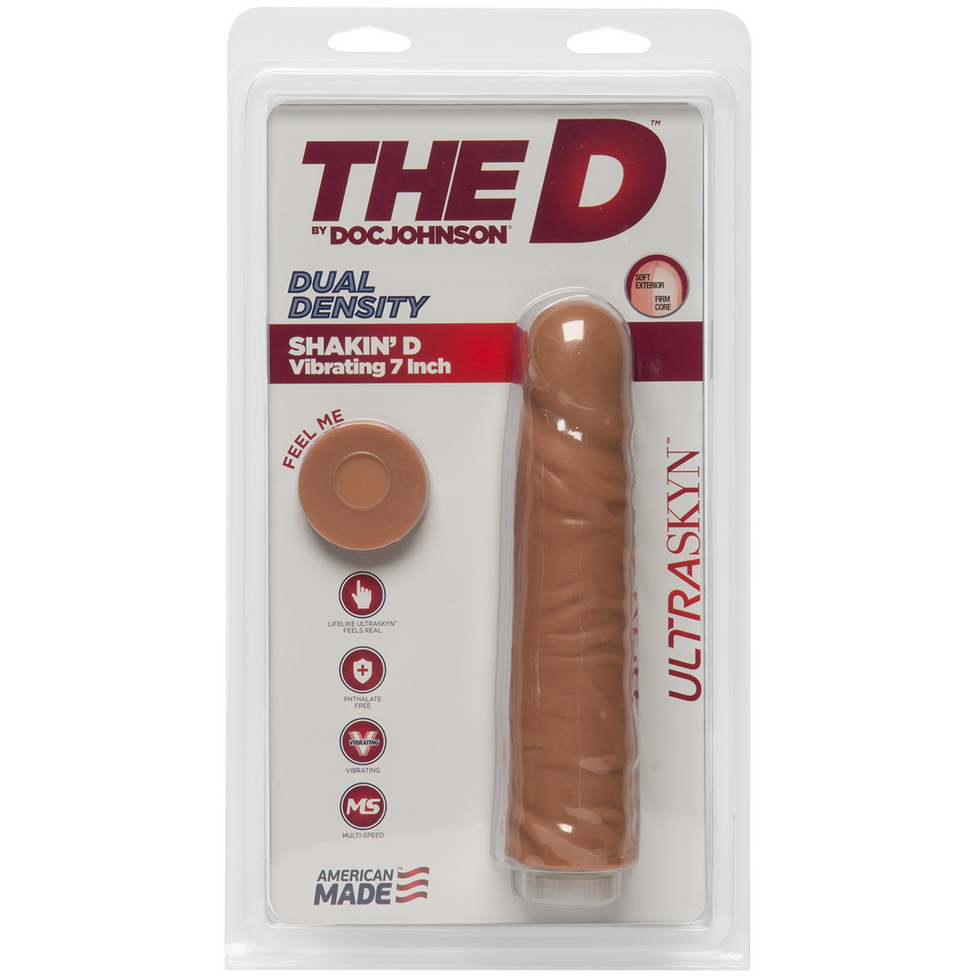 Shakin’ D – Vibrating Realistic ULTRASKYN Dildo – 7 / 18 cm