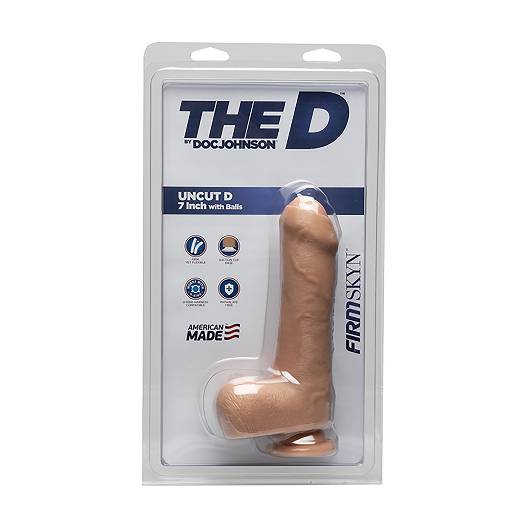 Ongeknipt D – Realistische FIRMSKYN Dildo met Ballen – 7 / 18 cm
