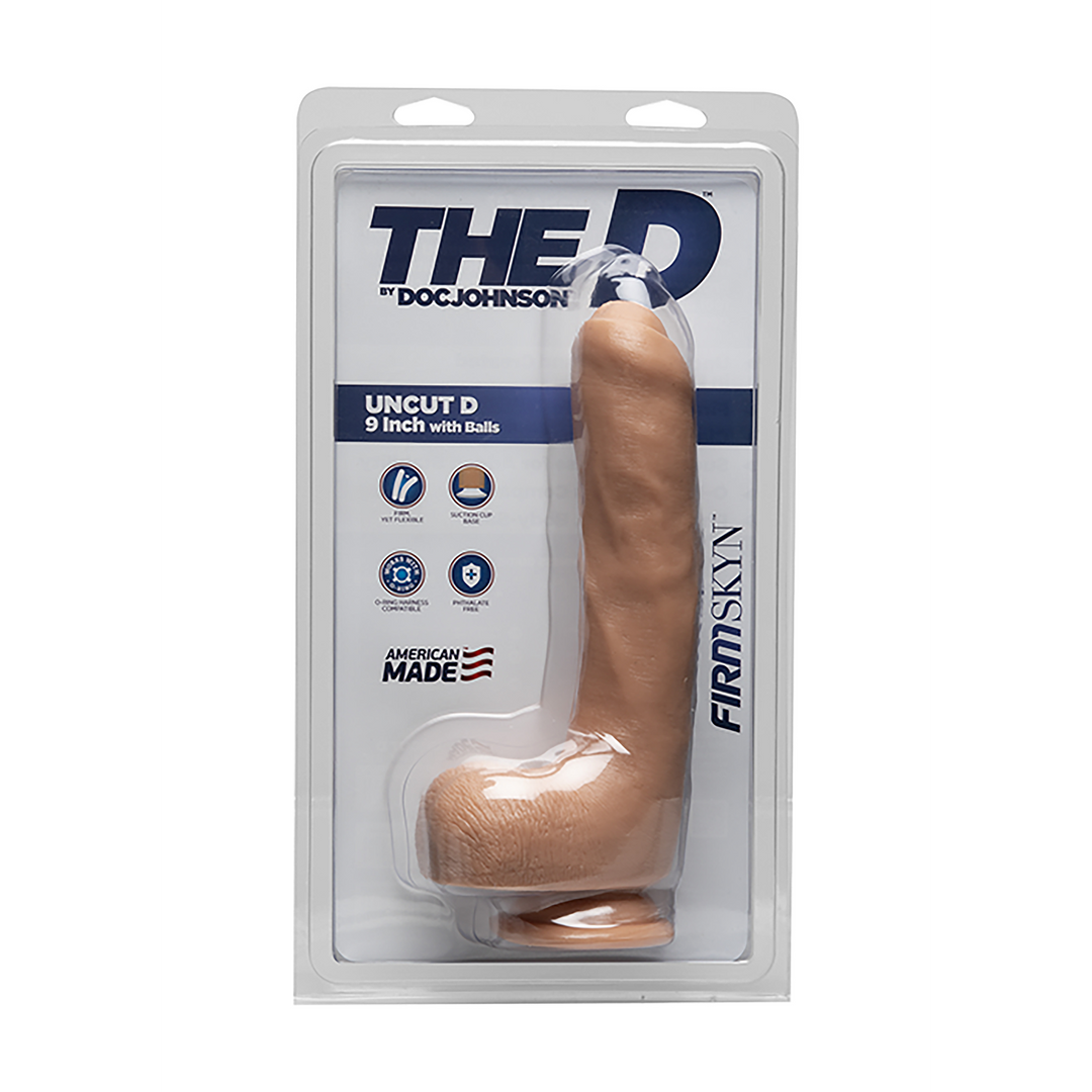 Uncut D – Realistic FIRMSKYN Dildo met ballen – 9 / 22 cm