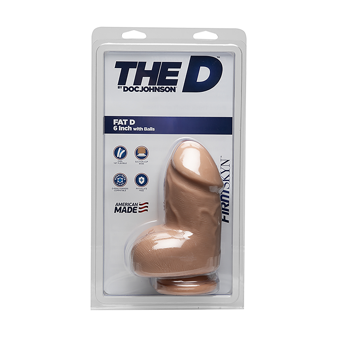 Fat D – Realistic FIRMSKYN Dildo met Ballen – 6 / 15 cm