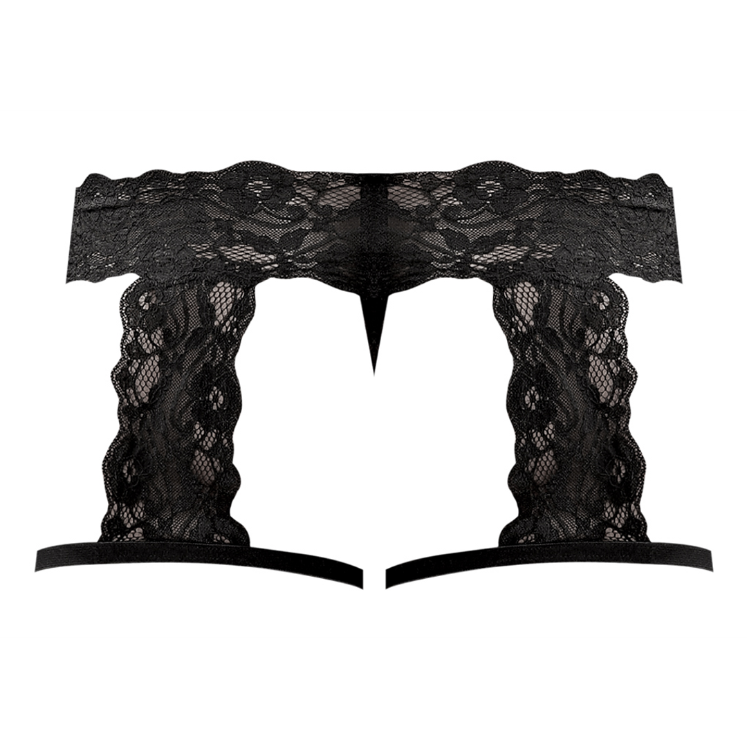 G-string zeķturu šorti - S/M - Melni