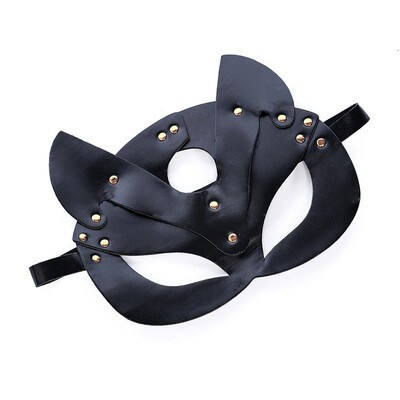 Synthetisch Leren Oogmasker - Één Maat - Zwart Synthetisch Leren Oogmasker - Één Maat - Zwart