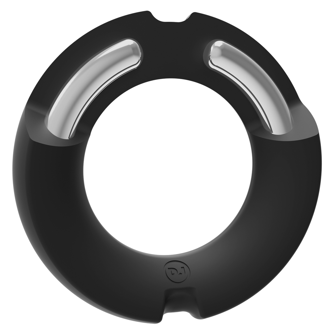 De Paradox – Silicone/Metal Cock Ring – 45mm – Zwart