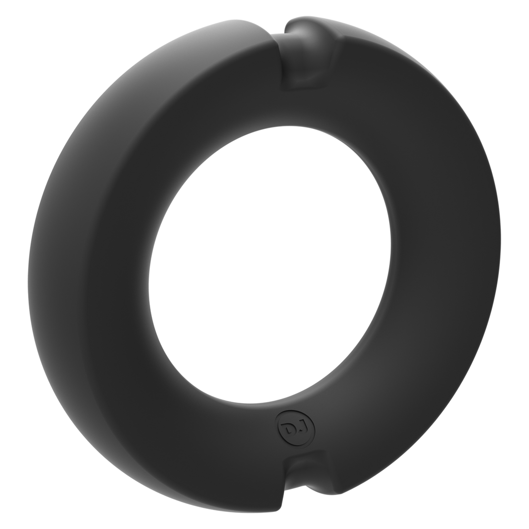De Paradox – Silicone/Metal Cock Ring – 45mm – Zwart