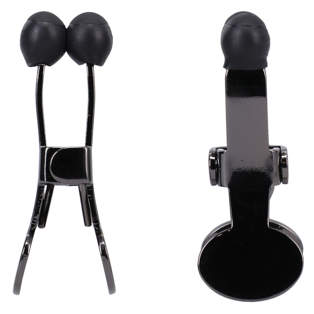 Nippers – RVS Nipple Klemmen met Silicone Tip – Zwart