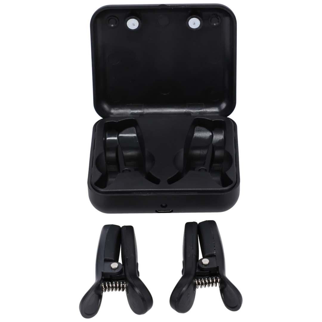 Vibro Grippers – Vibrerende Tepelklemmen met Koffer – Zwart