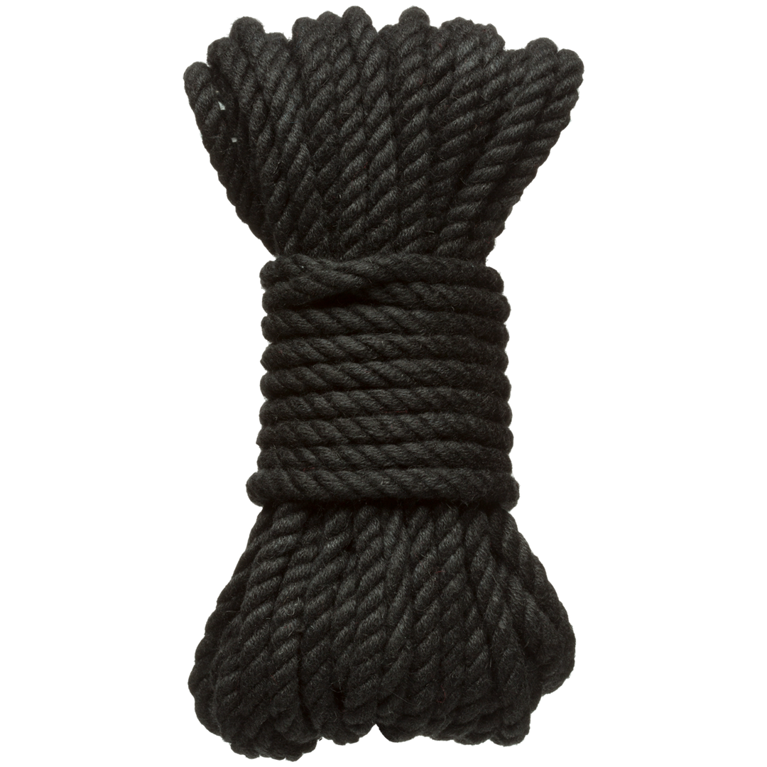 Bind en Tie – 6mm hennep bondage touw – 30 ft – zwart