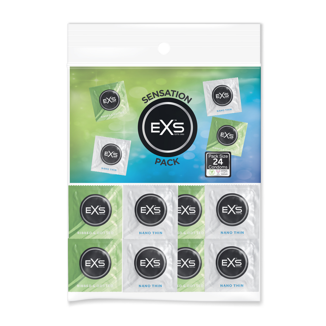 EXS Sensation Pack - Condones - 24 Piezas