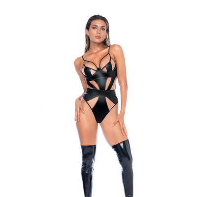 Bodysuit - M - Glanzend Zwart Bodysuit - M - Glanzend Zwart