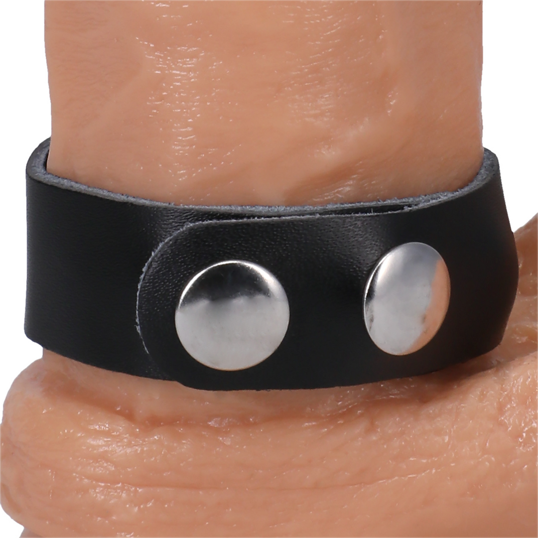 De Leather 3 Snap – Leather Cockring