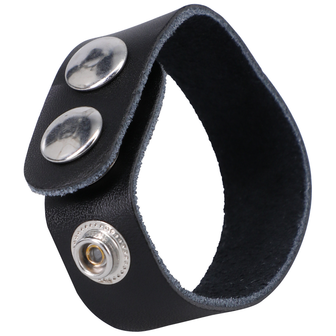 De Leather 3 Snap – Leather Cockring