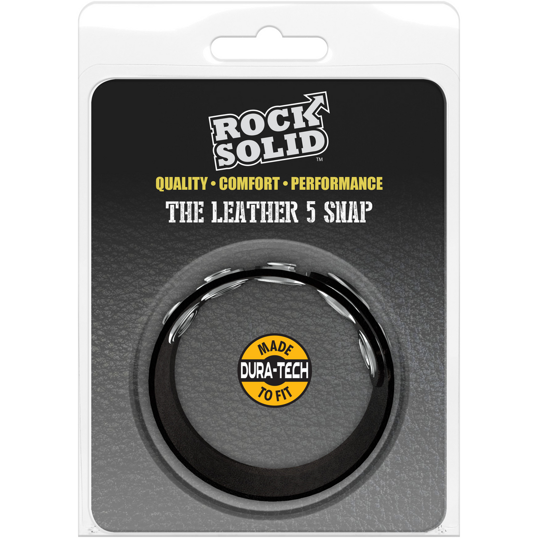 De Leather 5 Snap – Leather Cockring
