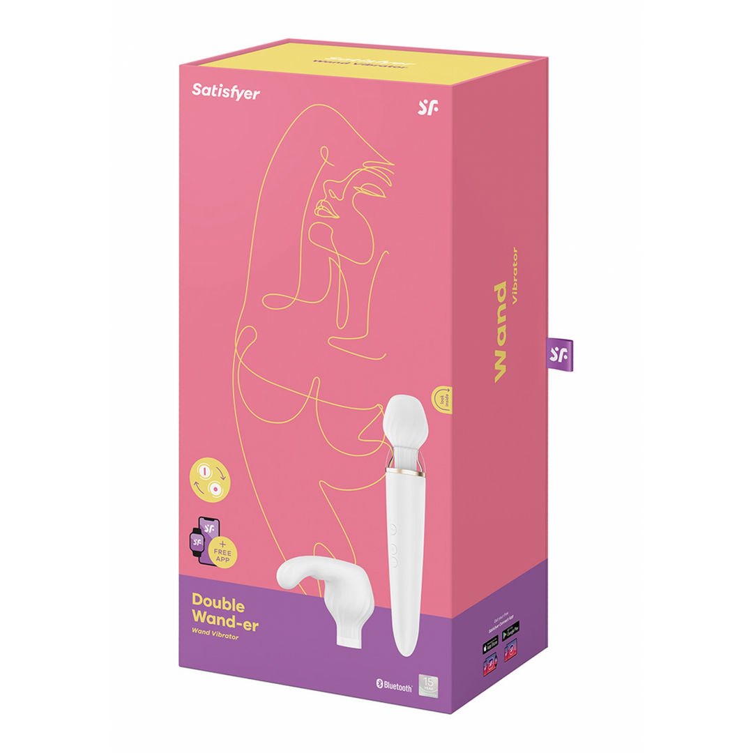 Double Wand-er Wand – Massage Wand en Vibrator – Wit