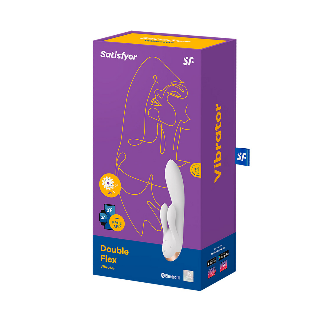 Dubbele Flex – Rabbit Vibrator – Wit