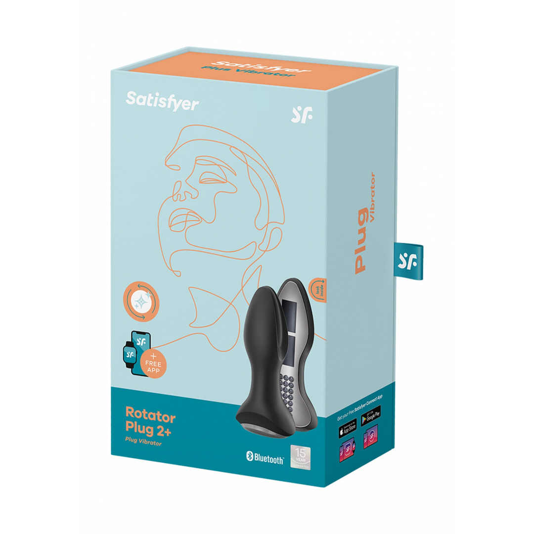 Rotar Plug 2Plus – Vibrerende Butt Plug met App – Zwart