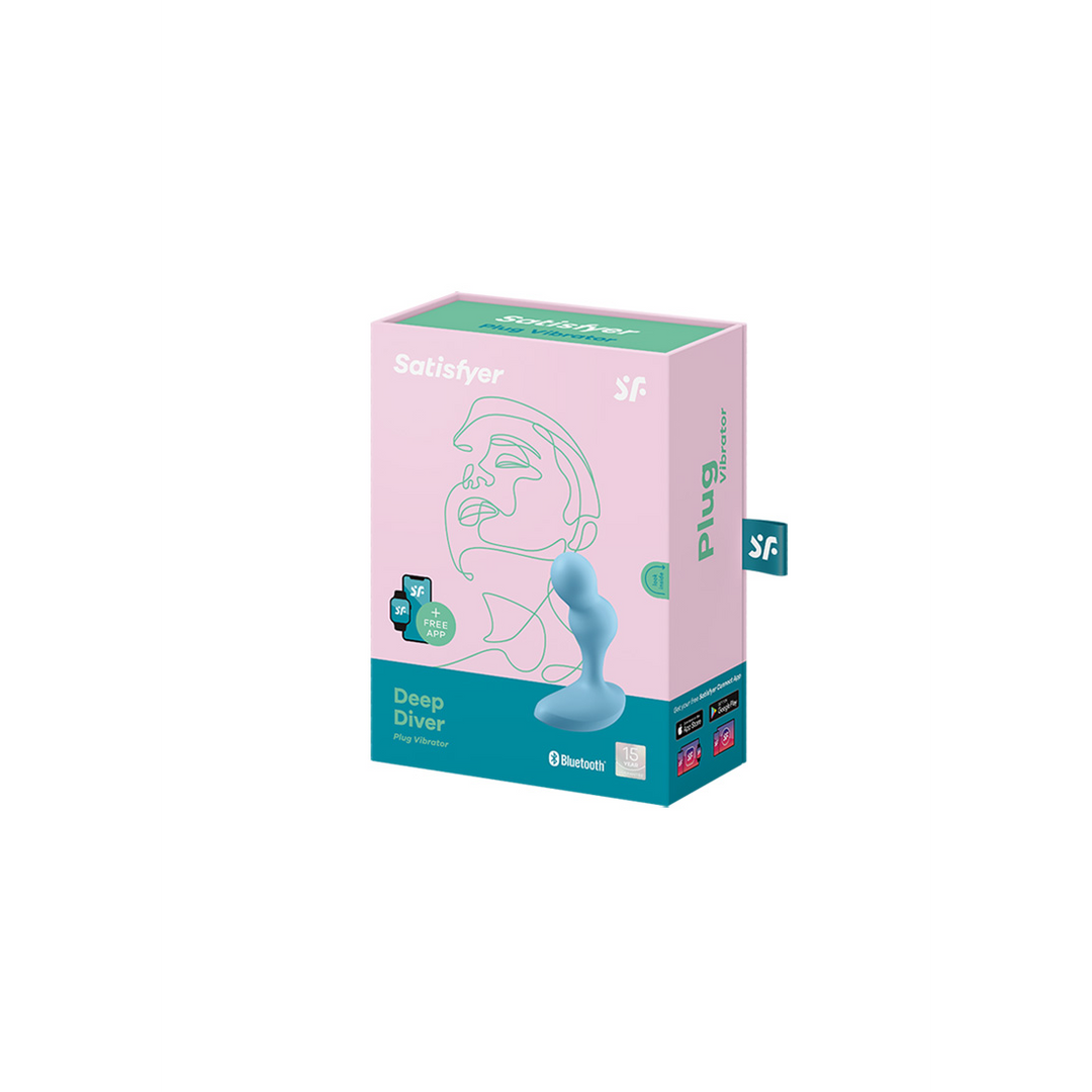 Diepe Duiker – Vibrerende Anale Plug – Lichtblauw