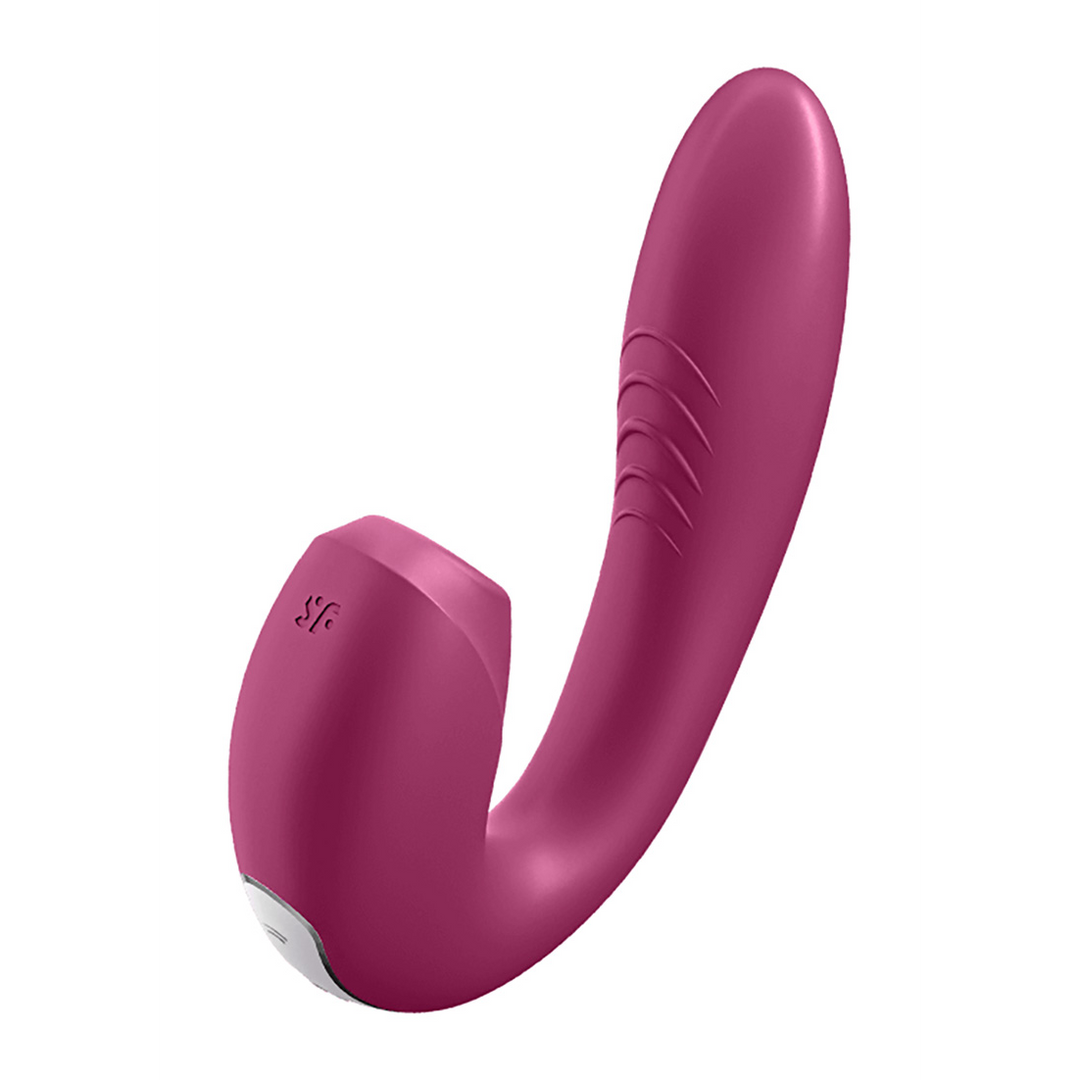 Sunray - Vibrador Doble de Pulsación de Aire Insertable - Berry