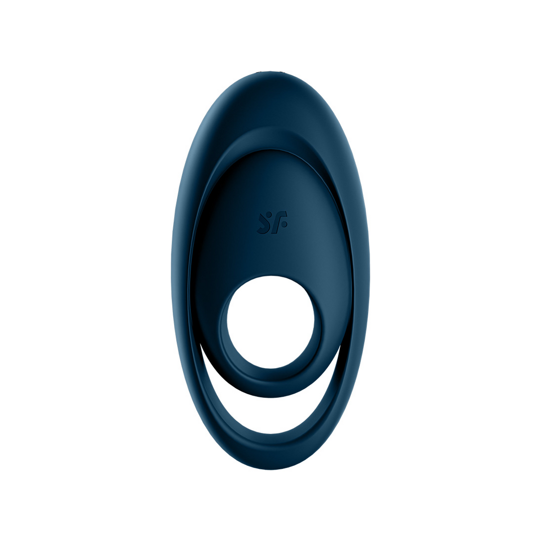 Glorious Duo Ring – Vibrerende Cockring met Dubbele Band – Donkerblauw