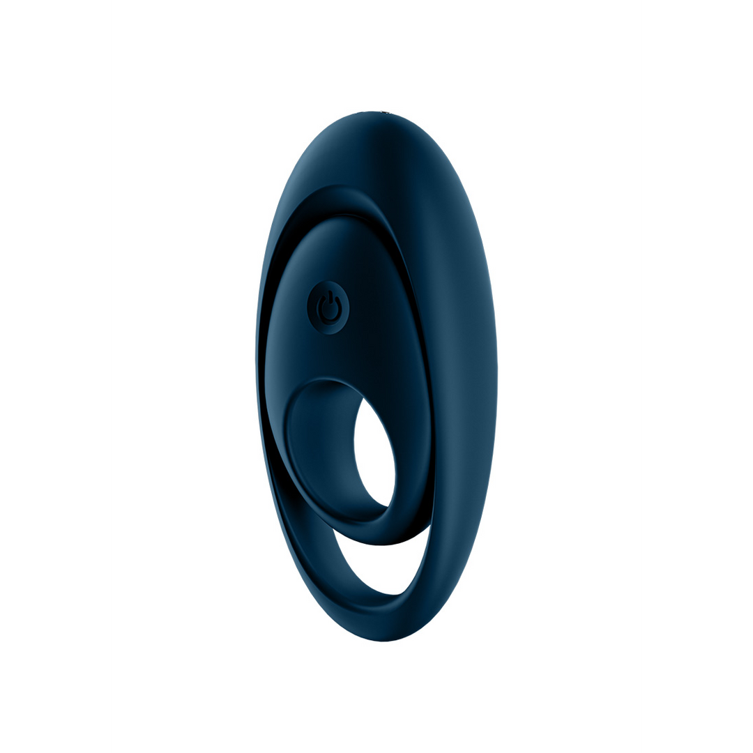 Glorious Duo Ring - Vibrador Cockring con Doble Correa - Azul Oscuro