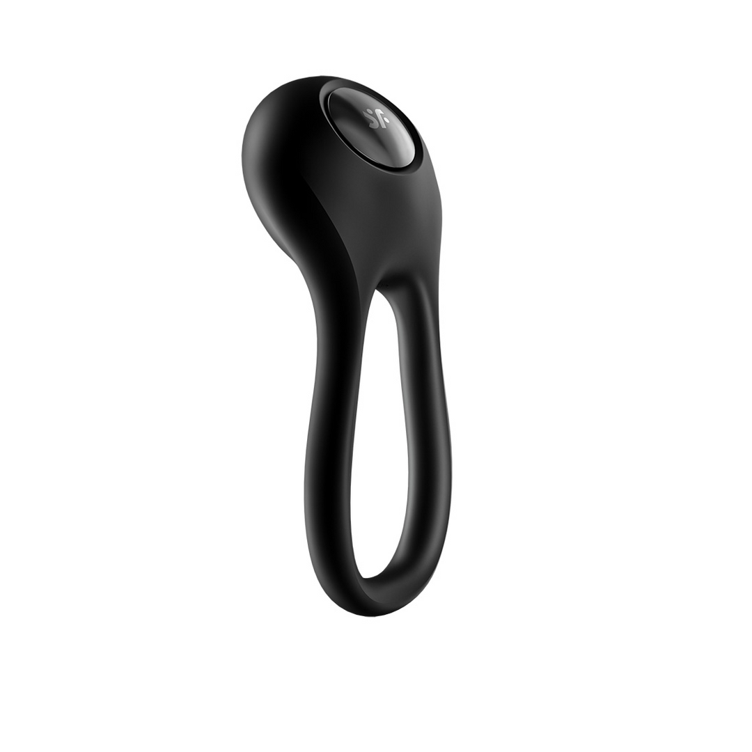 Majestic Duo – Dubbele Strap Vibrerende Cockring – Zwart