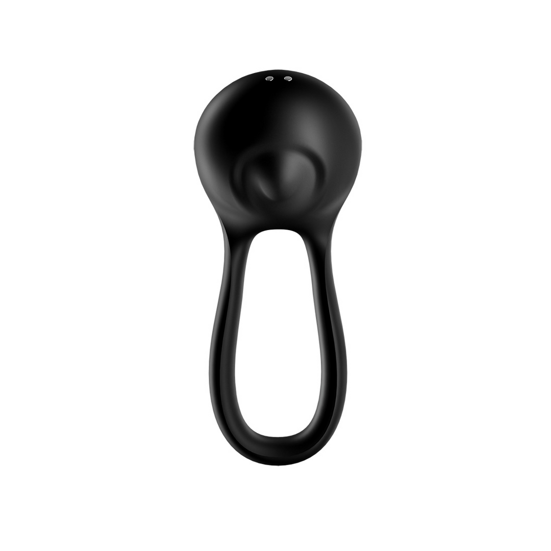 Majestic Duo – Dubbele Strap Vibrerende Cockring – Zwart