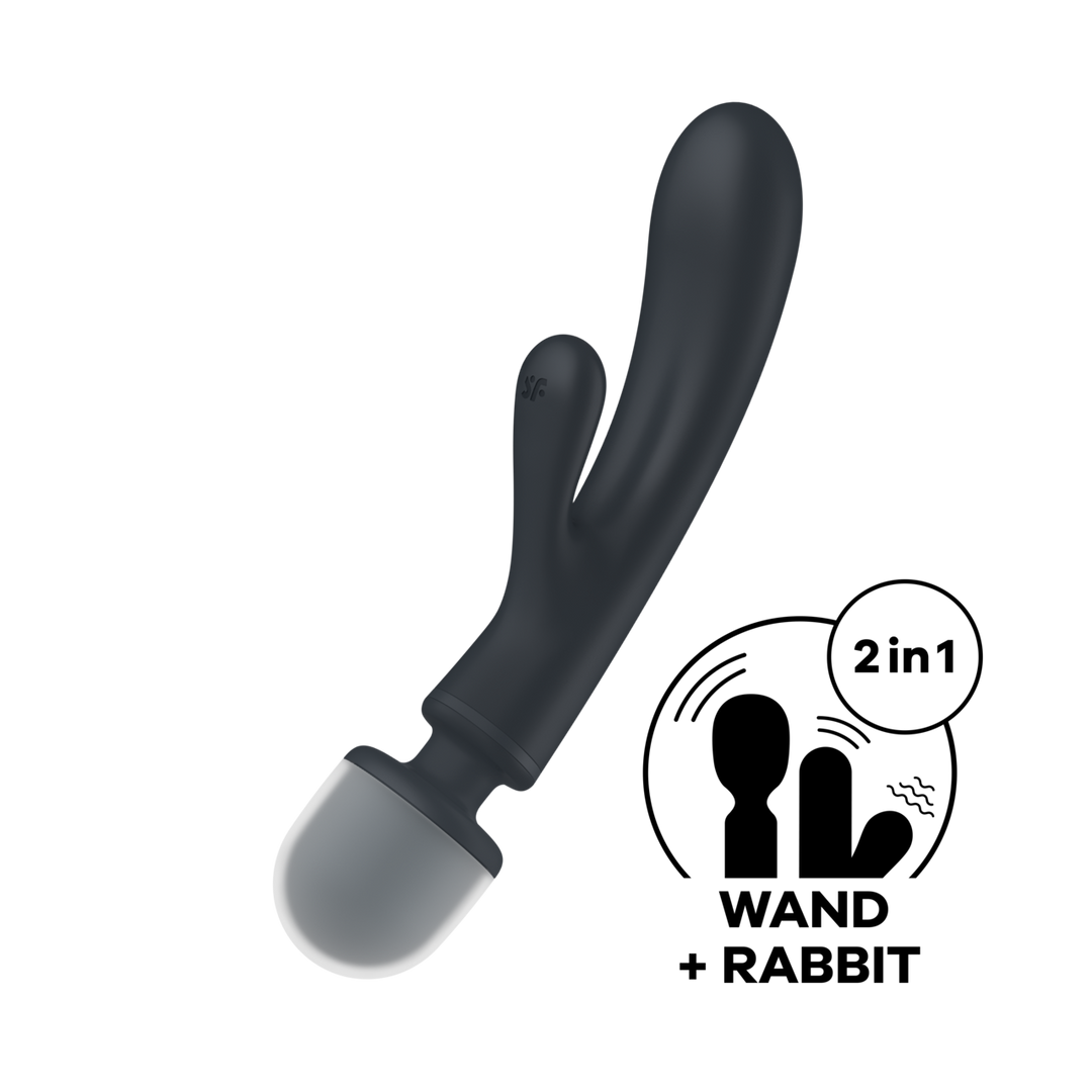 Triple Lover – Hybride Wand Vibrator – Grijs