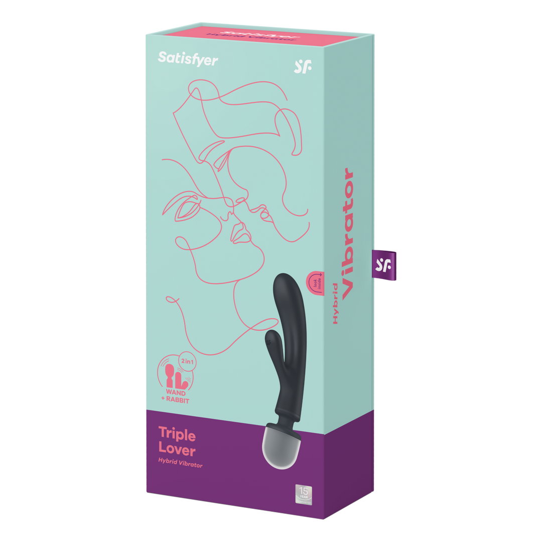 Triple Lover – Hybride Wand Vibrator – Grijs