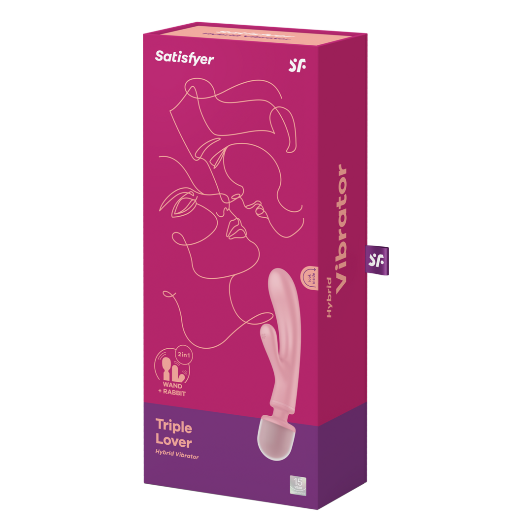 Triple Lover – Hybrid Wand Vibrator – Roze
