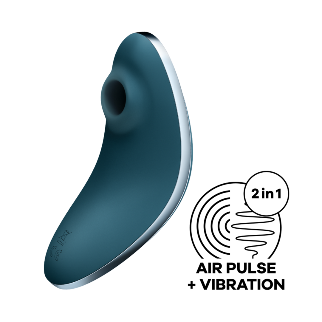 Vulva Lover 1 – Dubbele Luchtpulsvibrator – Blauw