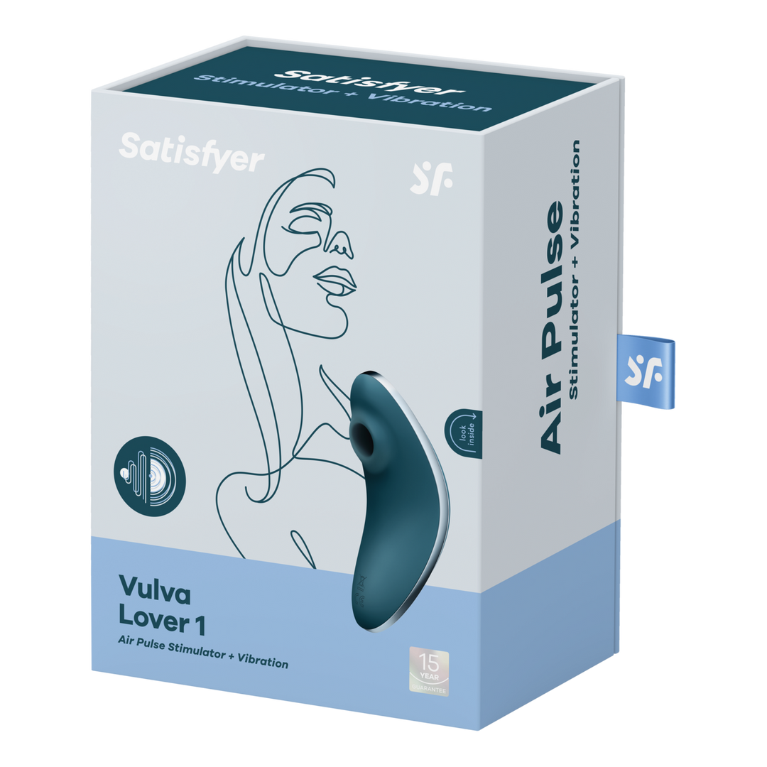 Vulva Lover 1 – Dubbele Luchtpulsvibrator – Blauw
